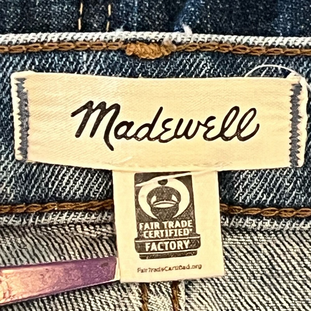 Madewell Mid-Rise Perfect‎ Vintage Jean Distressed Tapered Blue Denim ND511 27 - Picture 14 of 16